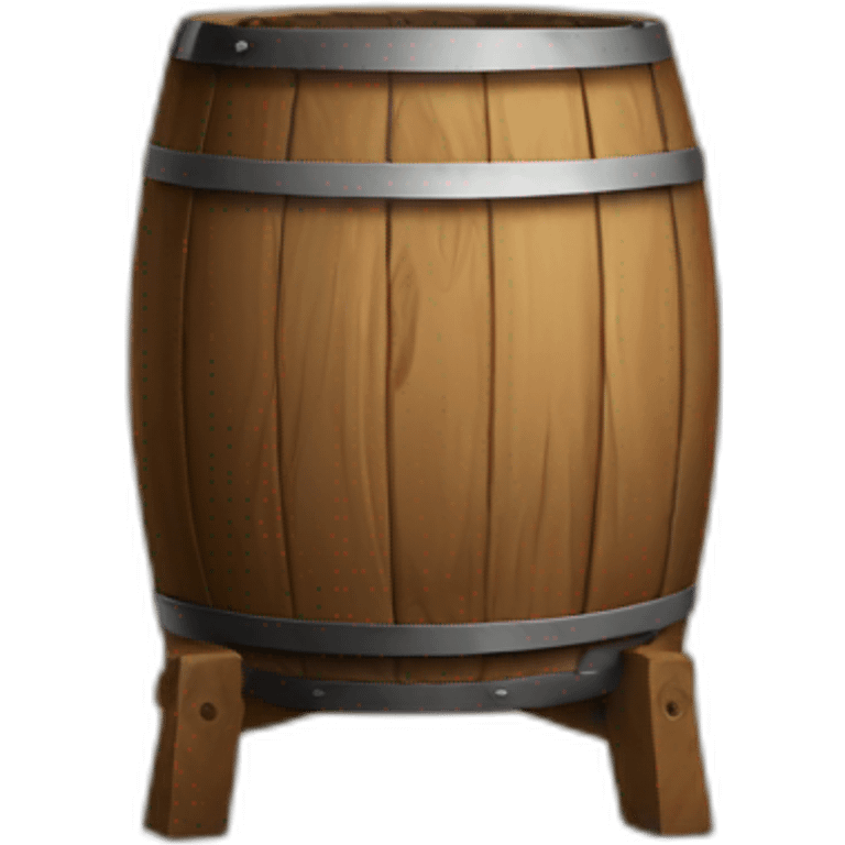 wooden barrel with legs emoji