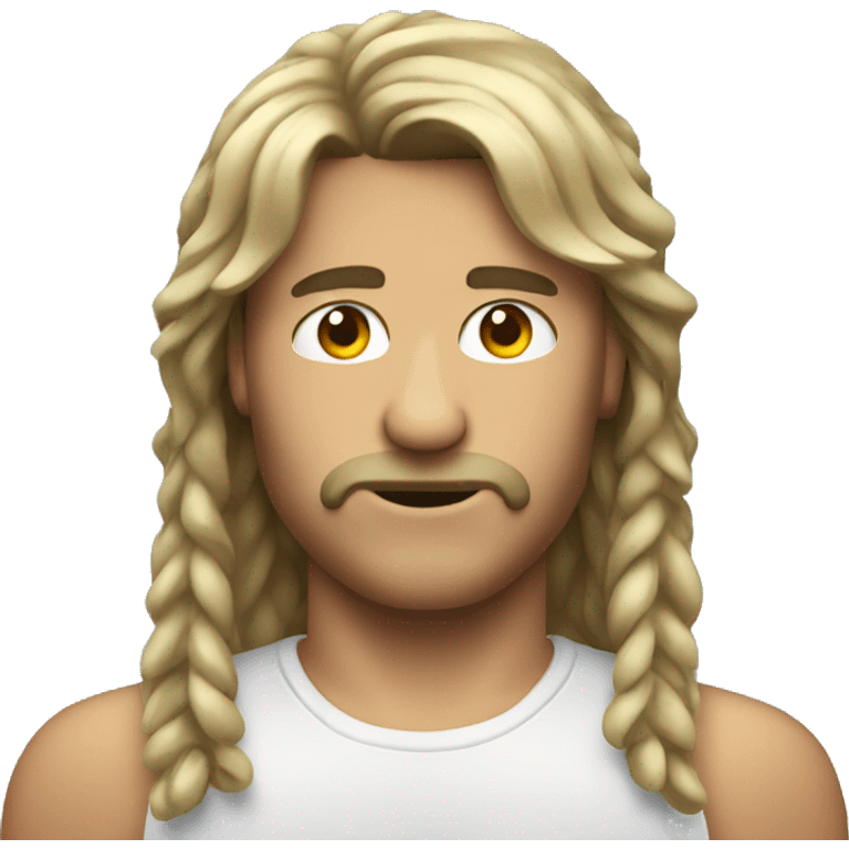 Emoji with mullet side eyeing emoji