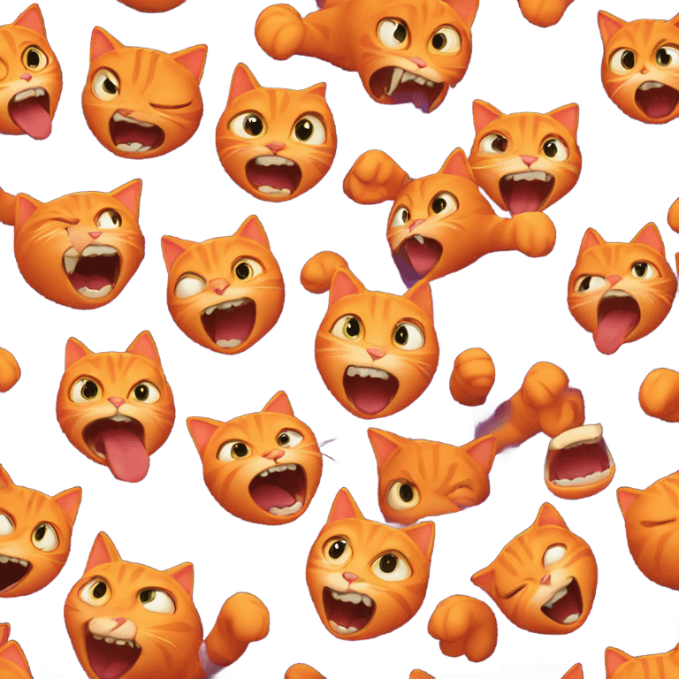 Orange screaming cat emoji