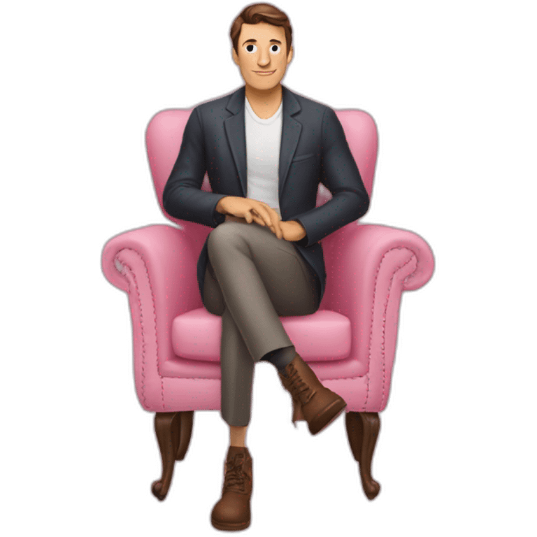 Robert Scott Wilson Scott sitting on pink chair emoji