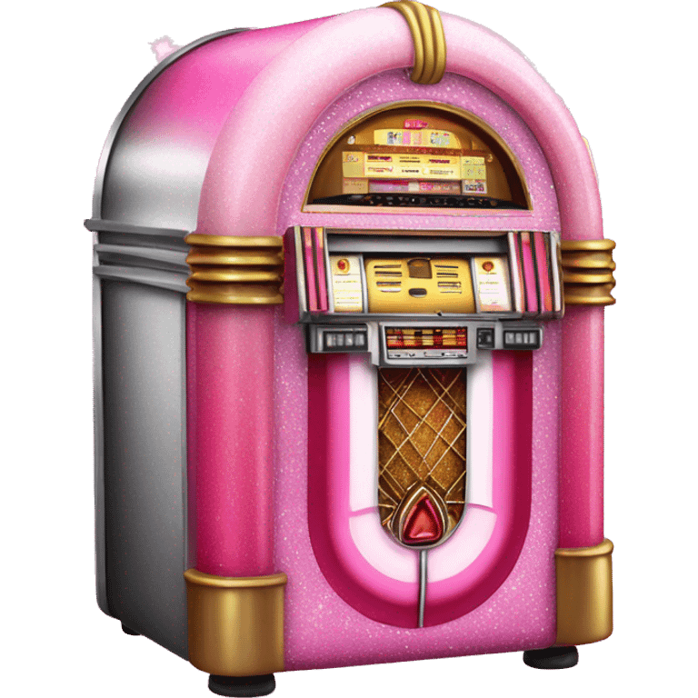 Pink ombré jukebox with glitter  emoji