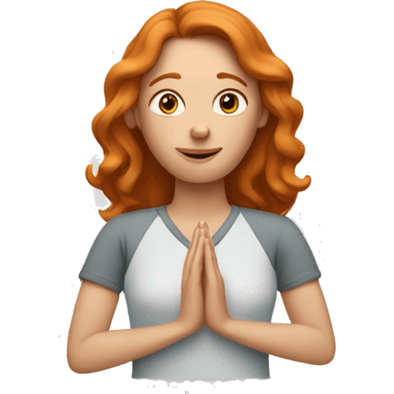 woman ginger with shoulders and hands saying all well  emoji