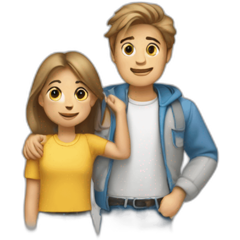 Un garçon et une fille ken emoji