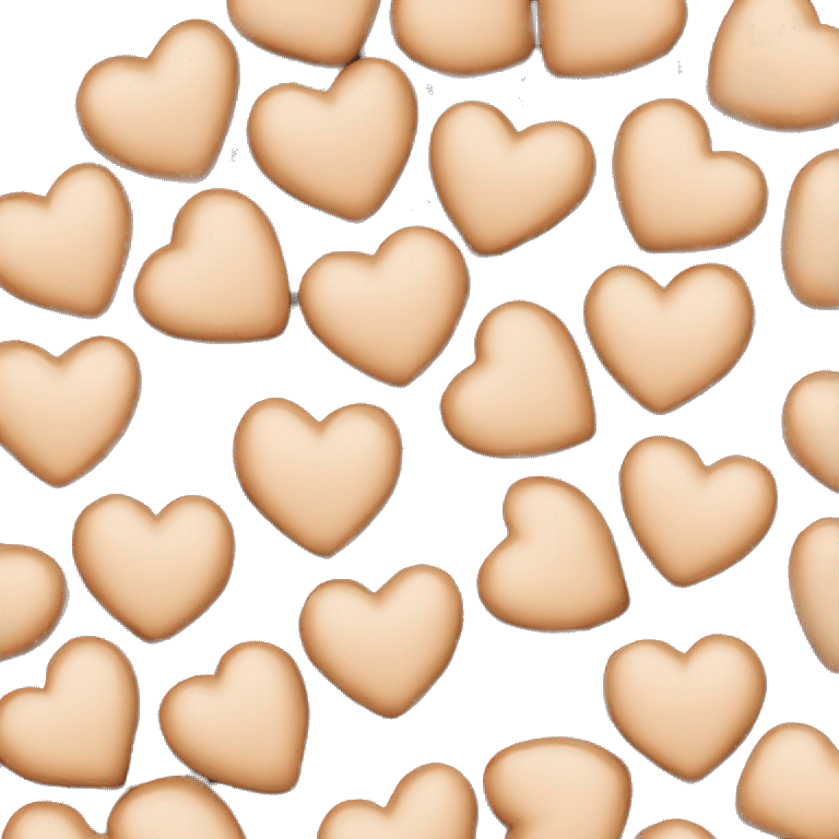 Almond colour heart emoji