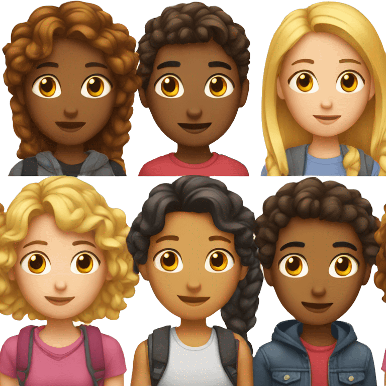 groupe adolescents emoji