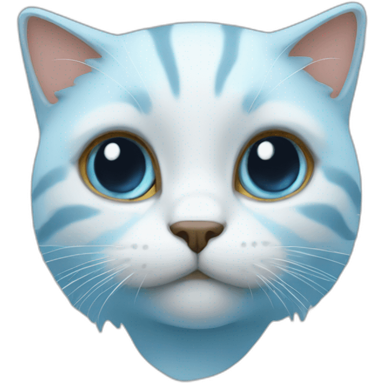 Chat bleu emoji