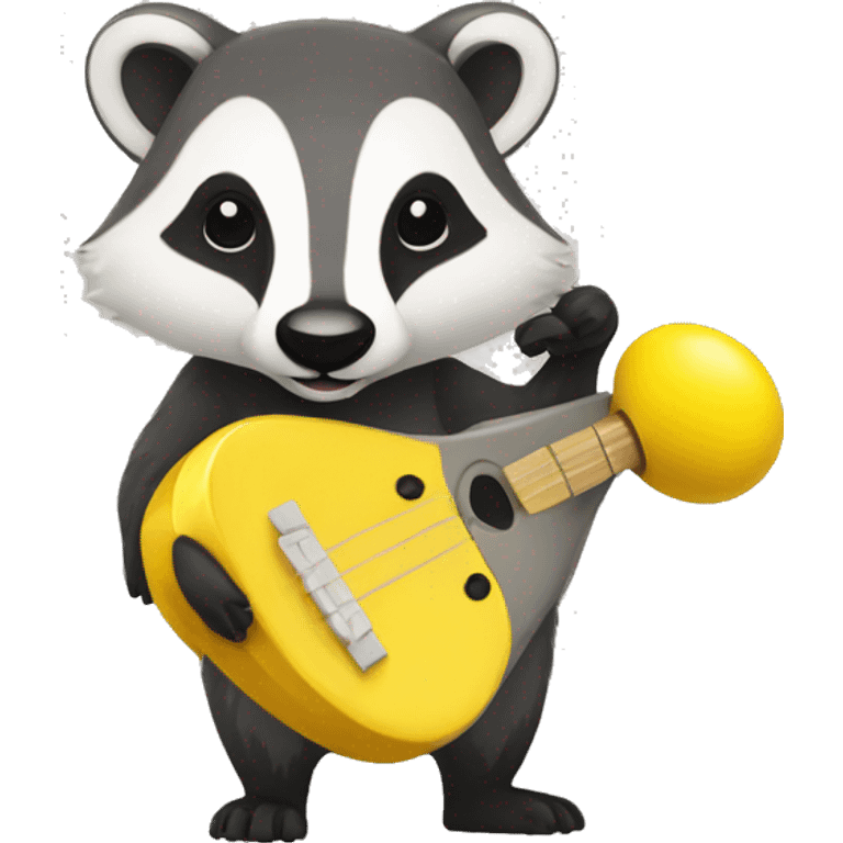 badger with yellow maracas emoji