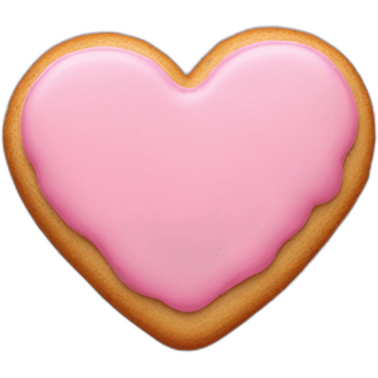 heartshaped pink cookie emoji