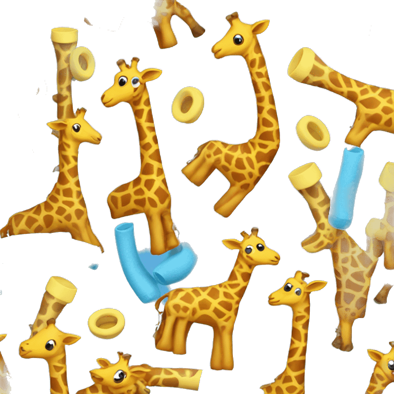 giraffe wearing pool noodle emoji