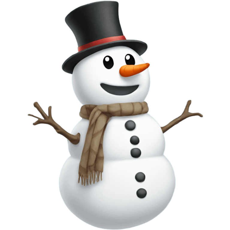 Snowman from the side  emoji