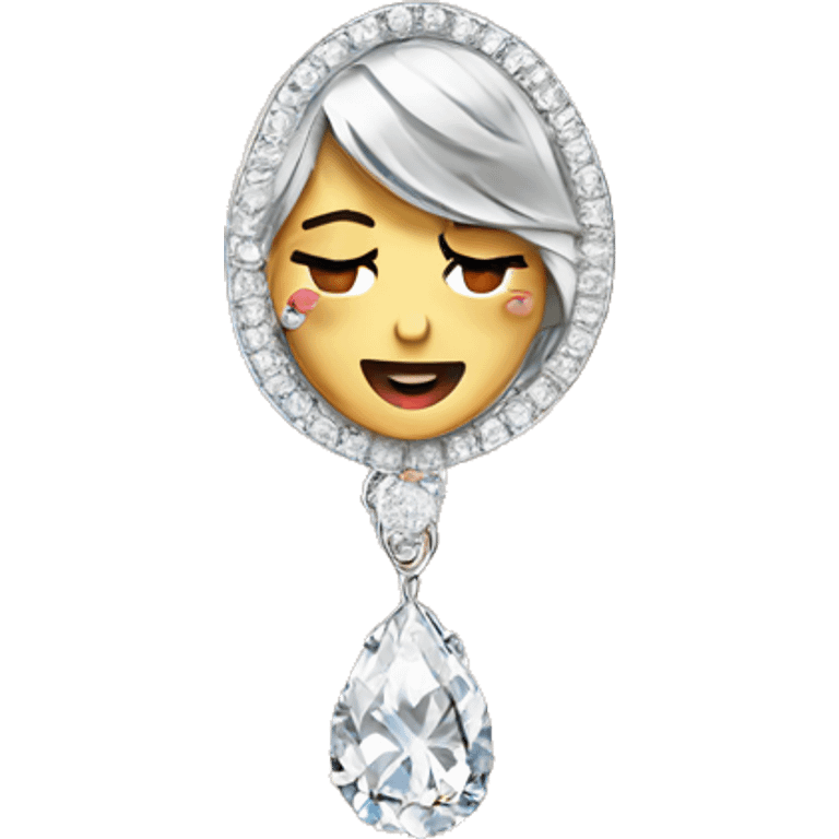 Crying woman diamond earring  emoji