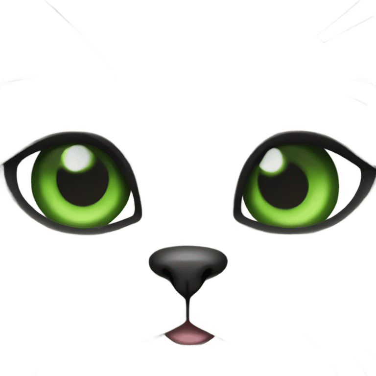 Really fat black cat with green eyes emoji