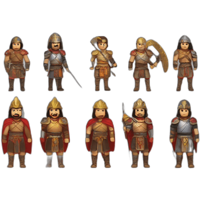 Armenian Warrior and Mongolian Warrior and Georgian Warrior emoji