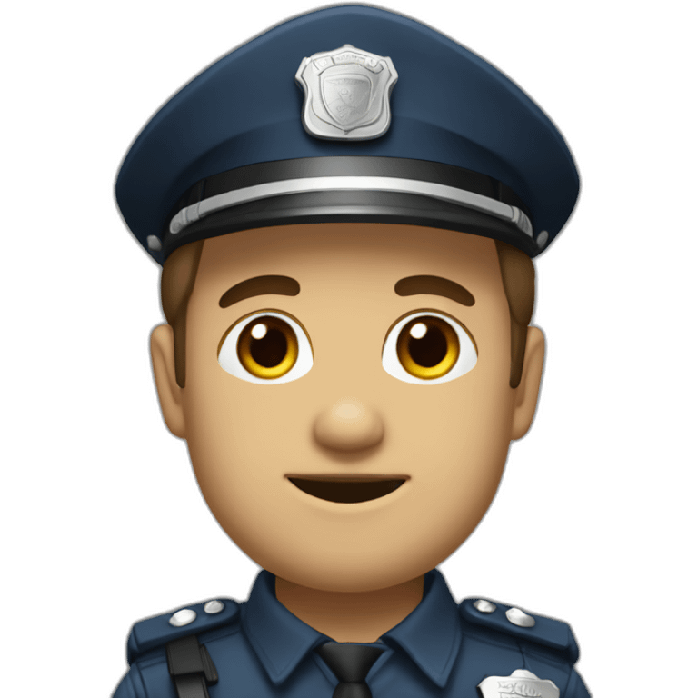 Una rata policía emoji