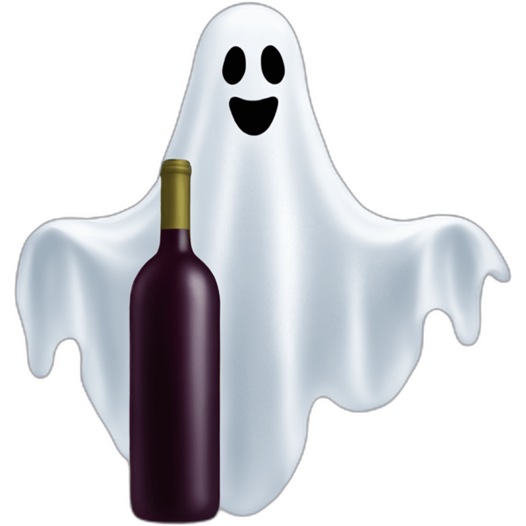 Ghost witb wine emoji