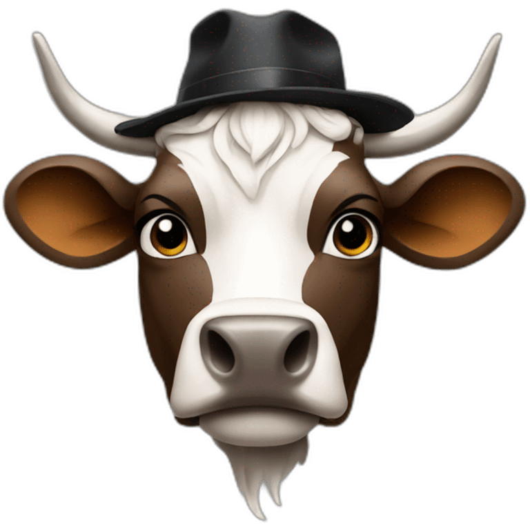 Cow-gangster emoji