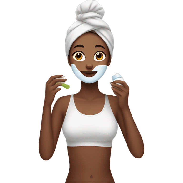 Girl doing skincare emoji