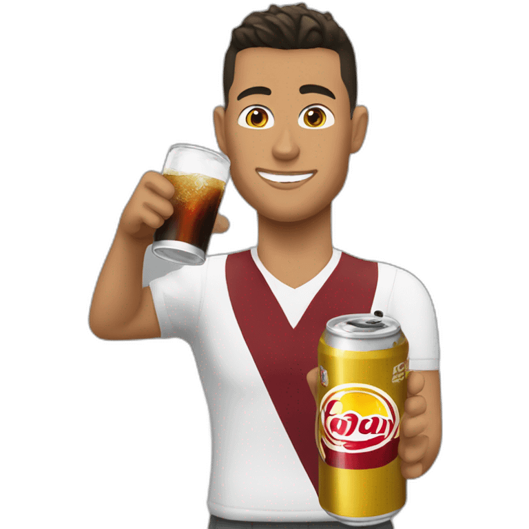 ronaldo drinking cola emoji