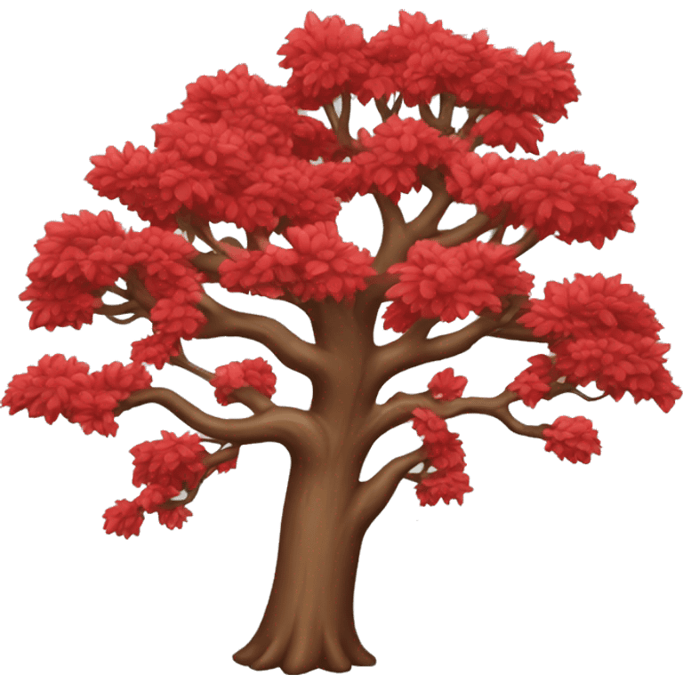 Arbre rouge emoji