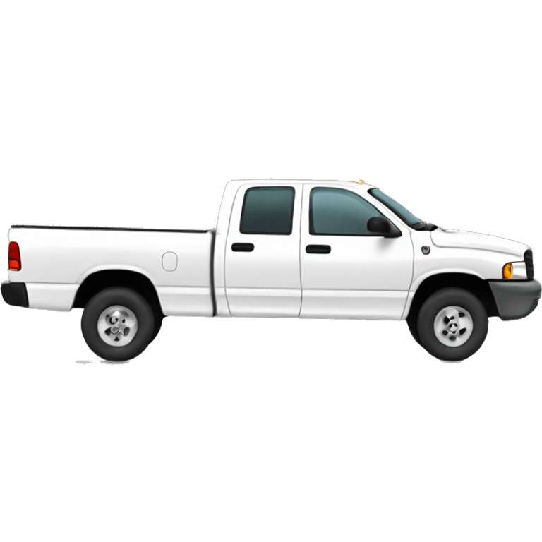 1996 dodge white truck crew cab emoji