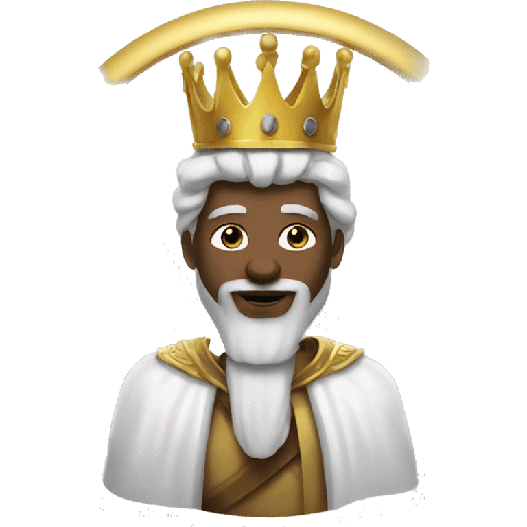 a white king visiting a white king emoji