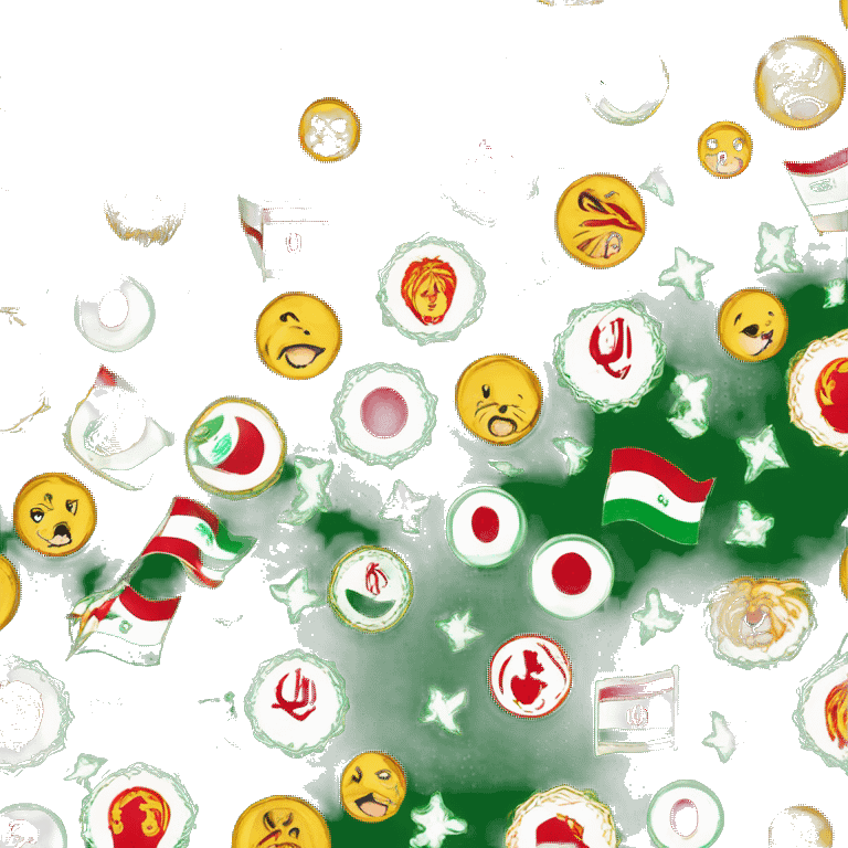 Iran flag, but instead of symbol of Islamic republic, put the symbol of Lion and sun (the one before Islamic republic )  emoji