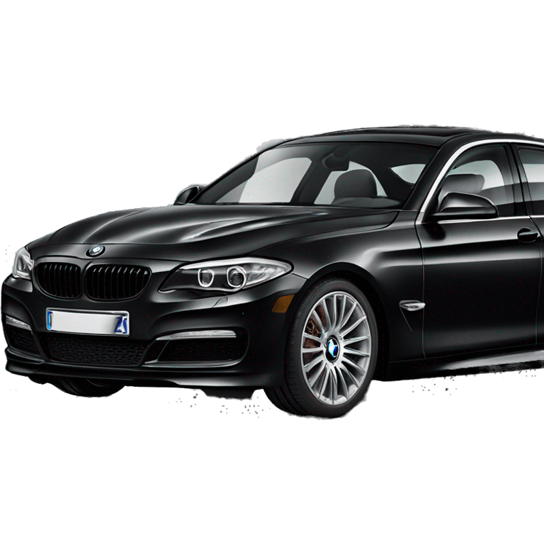 black car bmw alpina with lagman emoji