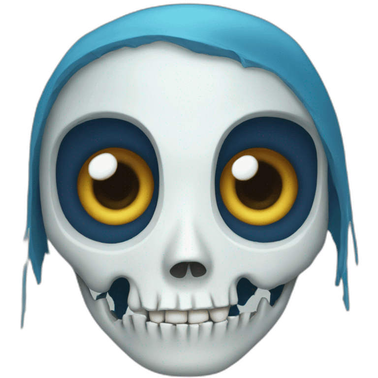 skeleton blue eye emoji