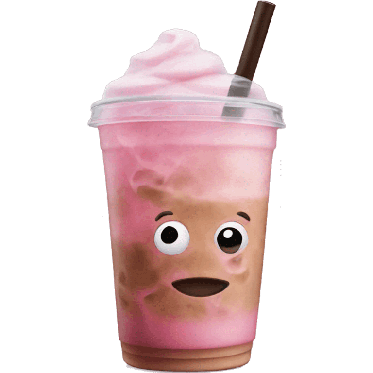 Pink iced coffee  emoji