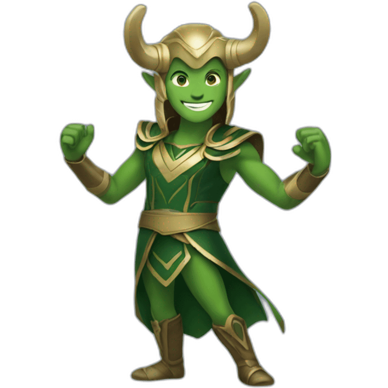 Dancing Loki saying Hi emoji