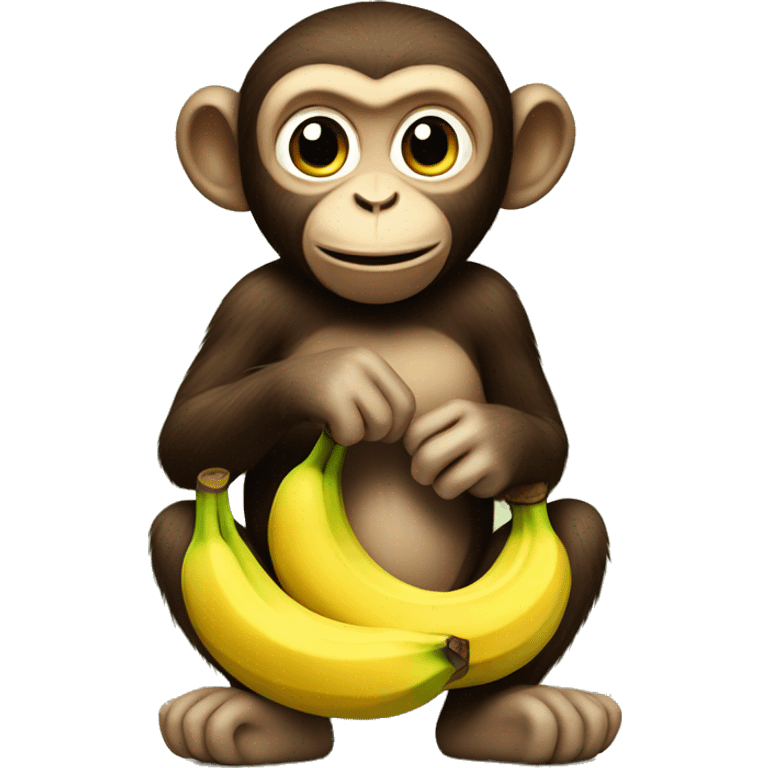 Monkey with 10 bananas emoji