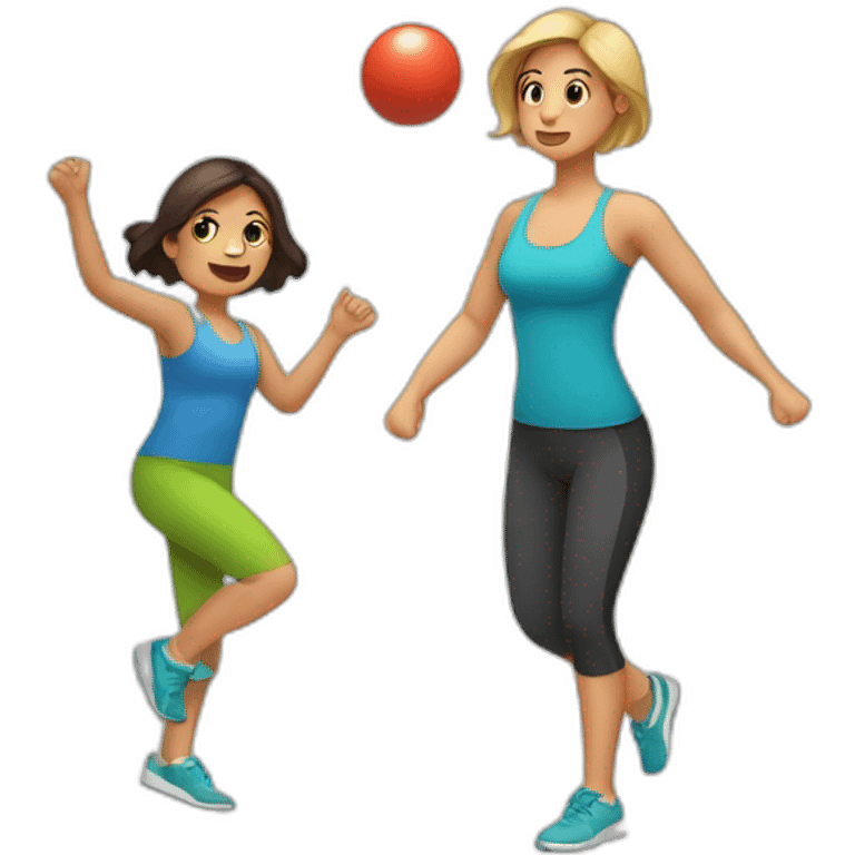 A parent trying to juggle fitness and a toddler emoji