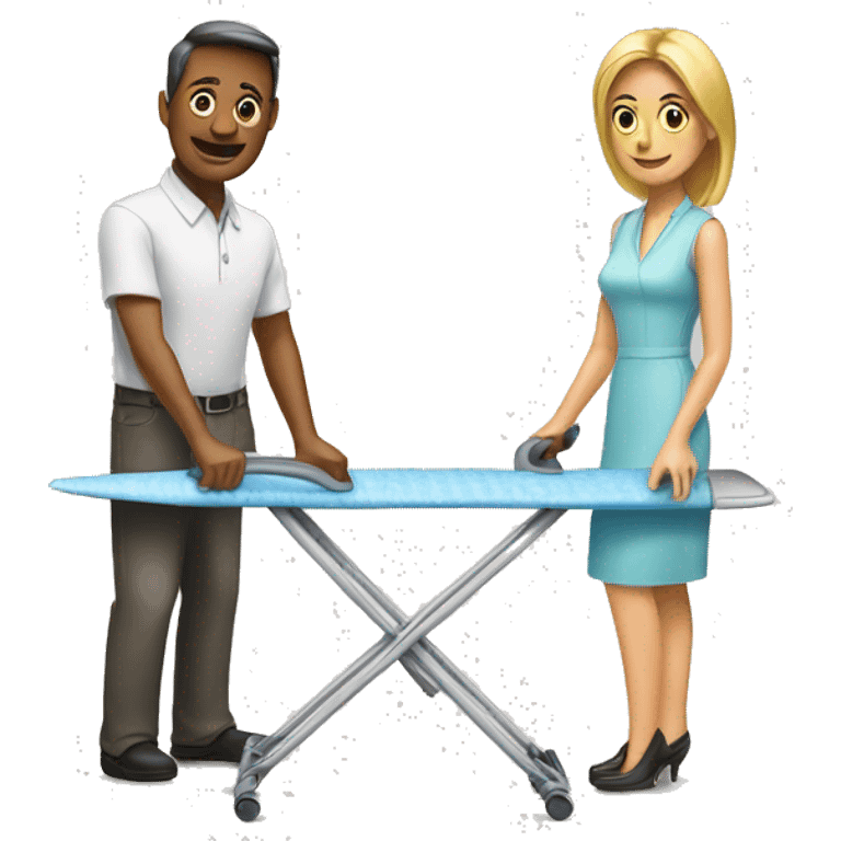  ironing board couple man woman emoji