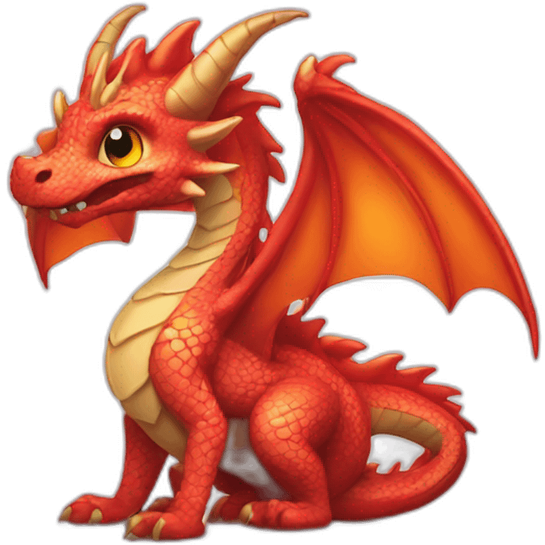 dragon in cute and whimsical style emoji