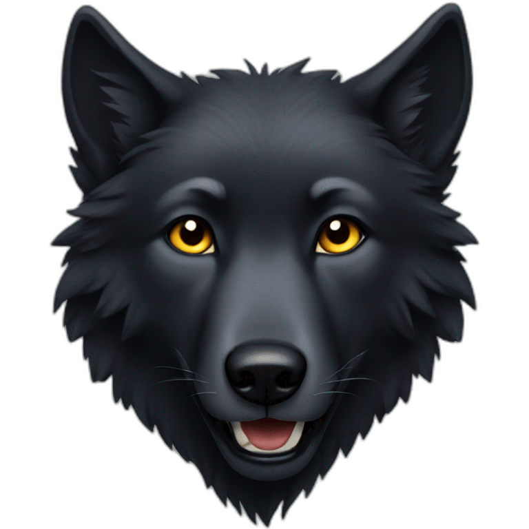 Black wolf emoji