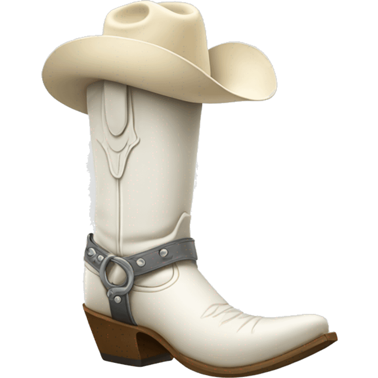 white cowboy boot emoji