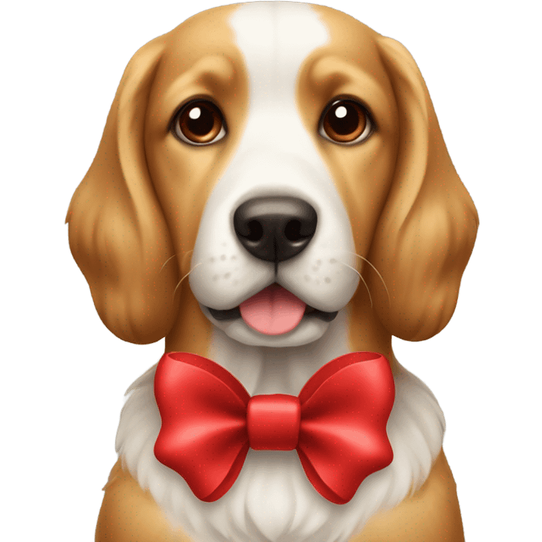 dog with red bow emoji