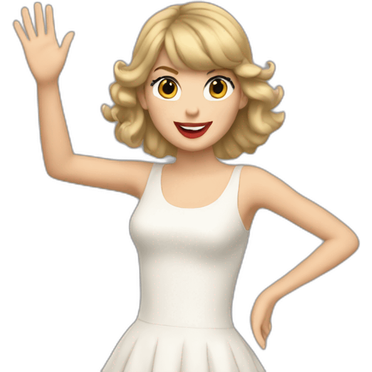 taylor swift waving emoji