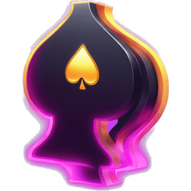 blackjack with glowing neon elements emoji