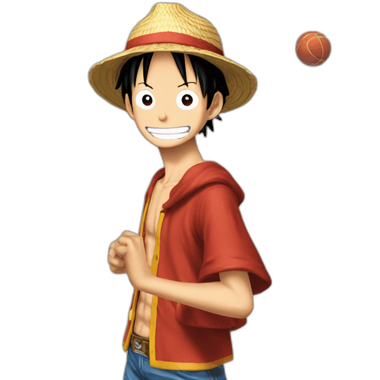 Luffy qui joue aux jeux vidéo  emoji