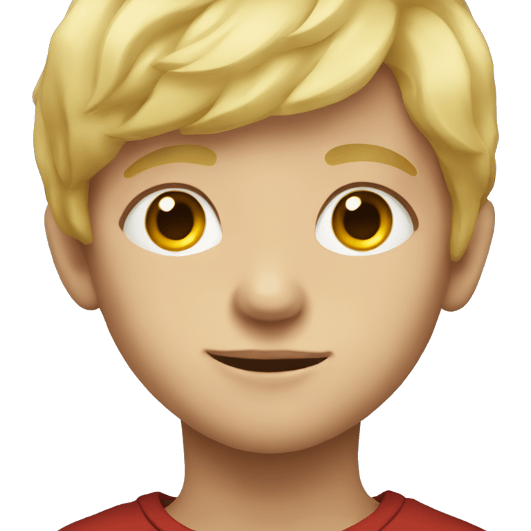 blonde boy portrait close up emoji