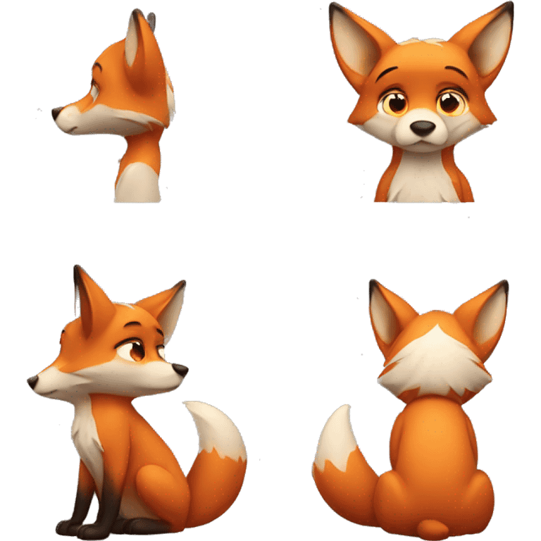 Sad fox emoji