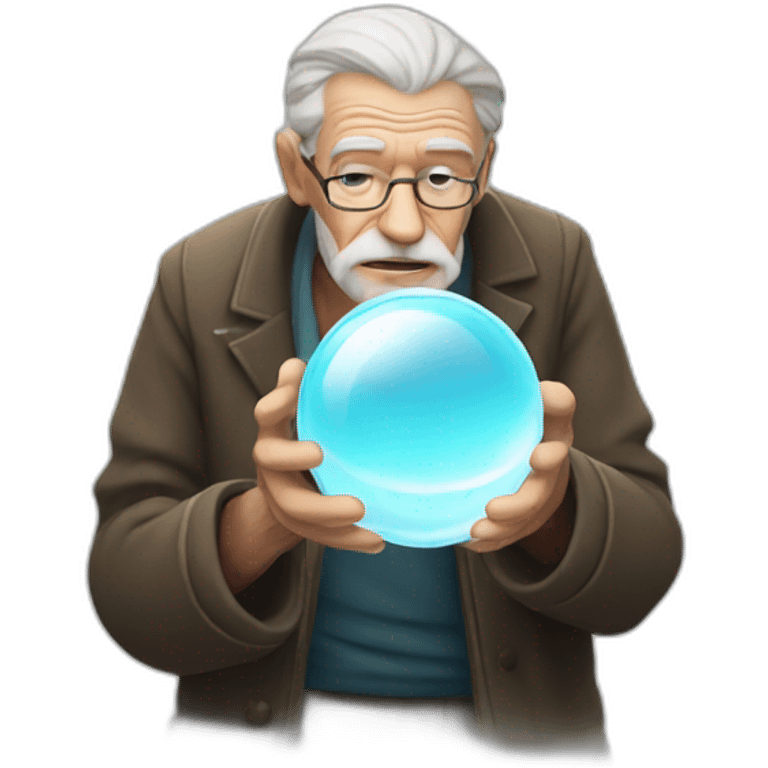 old man with crystal ball emoji