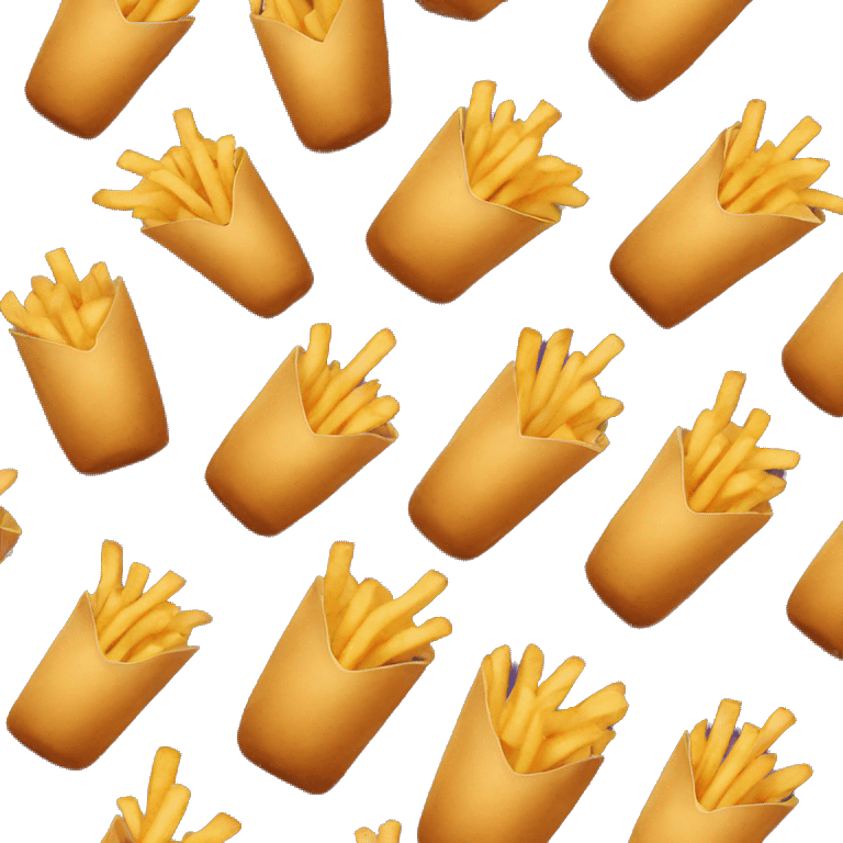 French fries in a row emoji