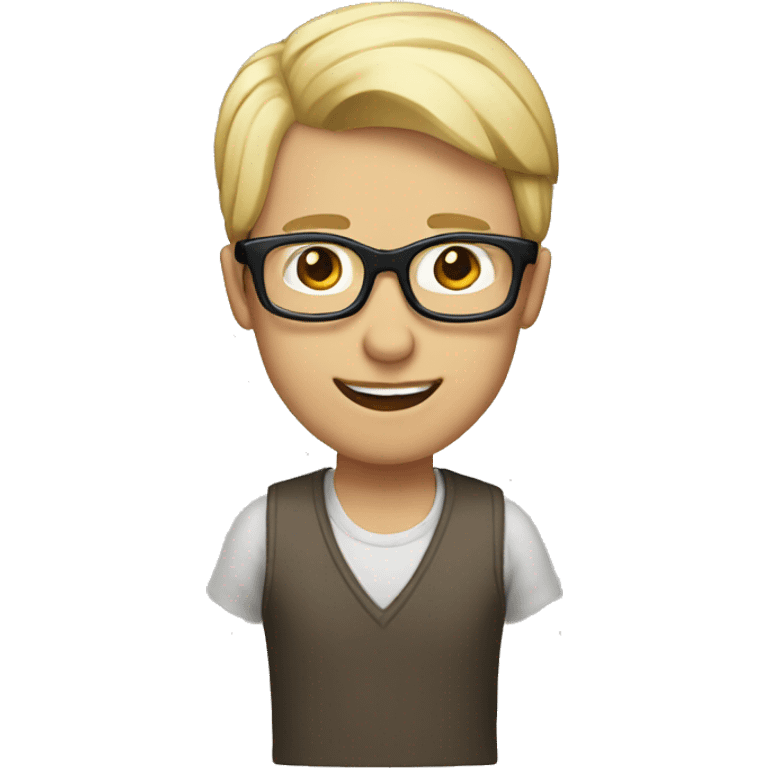 male-darkhair-tupe-glasses and blonde-women-with-Short-hair emoji