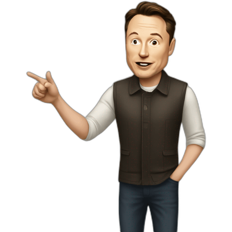 man pointin at elon musk  emoji