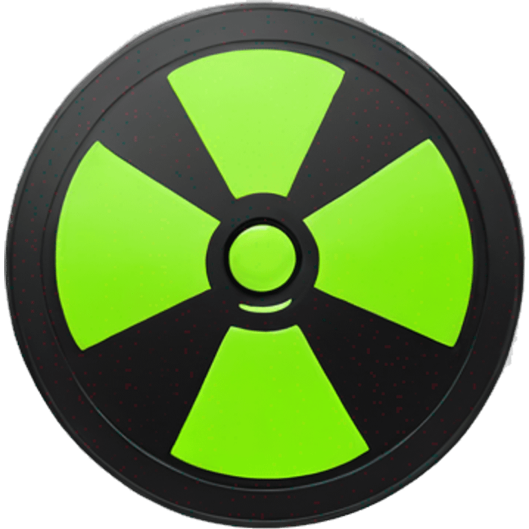 radioactive vinyl disk emoji