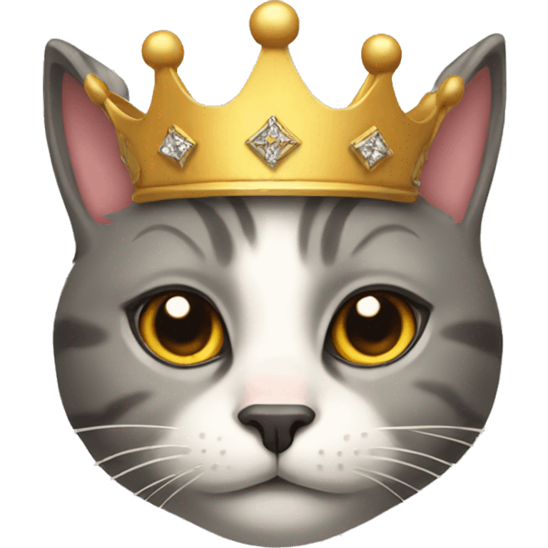 A cat with a crown emoji