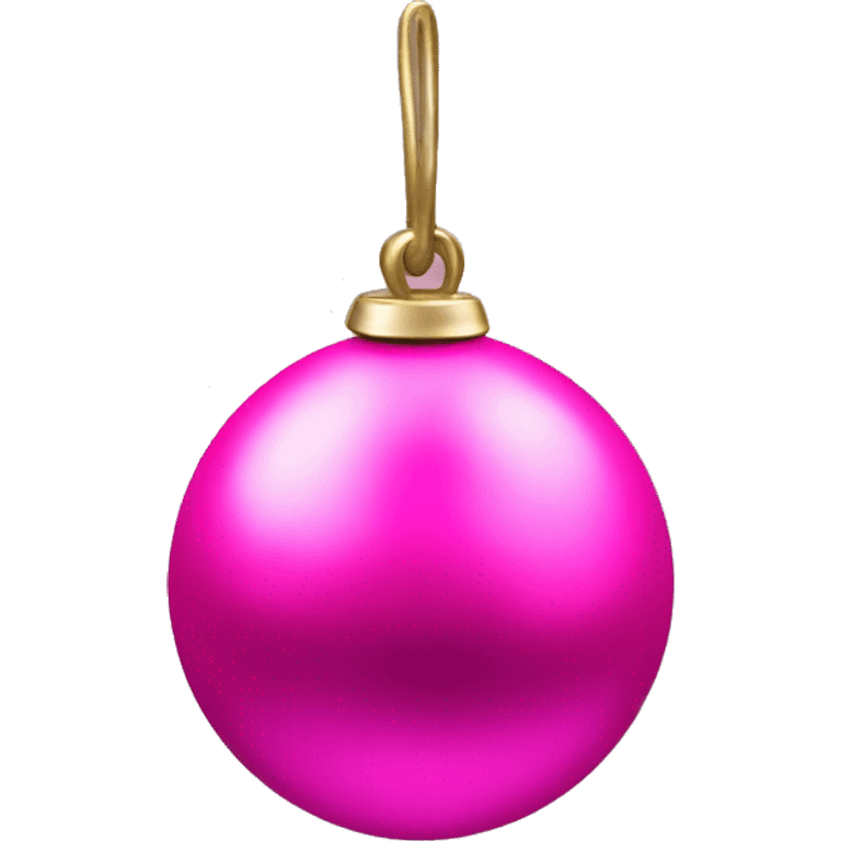 Realistic single small round metallic hot pink sleigh bell. emoji