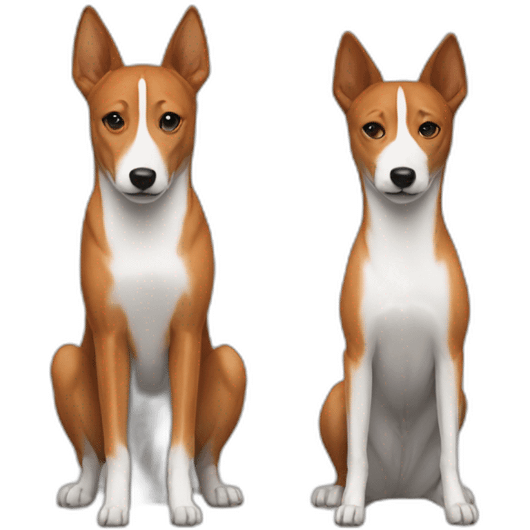 Basenji and a women emoji